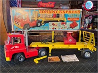 Johnny Express Vintage Tractor Trailer Toy