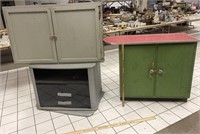 Swivel tv stand and 2 storage cabinets
