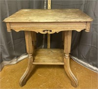 Claw foot square top side table