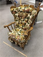 Rocking Chair w/ floral bird design