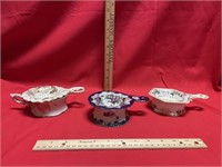 Porcelain tea strainer w/ bowl sets hand painted