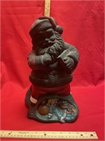 Santa cookie jar and figurine