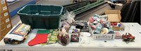 CRAFT LOT CANDLES, MATERIAL, POTPOURI AND MORE