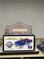 BIG AUTO PARTS PEDAL CAR AND STATION DIE CAST