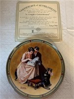 NORMAN ROCKWELL DISH A COUPLE'S COMMITMENT