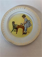 NORMAN ROCKWELL DISH PARTY TIME NO CERTIFICATE