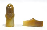 Two Chinese Archaic Jade Pendants