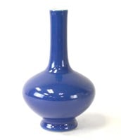 Chinese Blue Glazed Vase