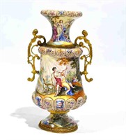 .Viennese Enamel Vase