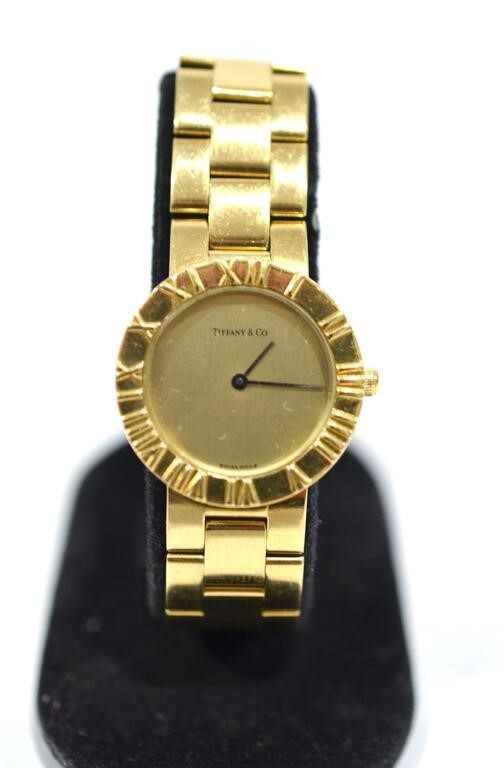 18K Gold Tiffany & Co Ladies Wrist Watch