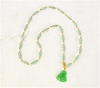 Chinese Jadeite Necklace w/Pendant
