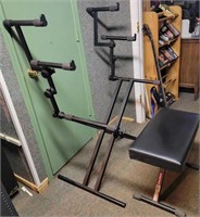 Quick Lok 3 Tier Keyboard Stand w/ on-stage stand