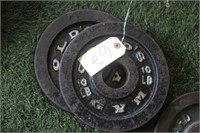 (2) Gold's Gym 10lbs Weight Plates