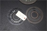 (2) 2.5lbs Metal Weight Plates