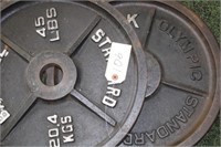 (2) 45lbs Weight Plates