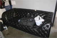 DIAMOND STITCHED LEATHER COUCH