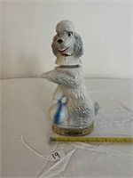 Jim Beam Light Gray Poodle Decanter