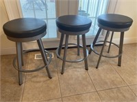Heavy metal barstools with swivel top