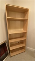 Crate & Barrel Solid Wood 5 Shelf Bookcase With