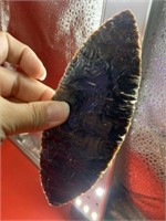 Obsidian Blade     Indian Artifact Arrowhead