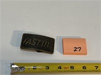 Kenner Fast 111's License plates Belt Buckle 1982