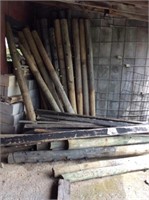 A group of fence posts (BRING HELP TO LOAD)