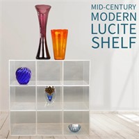 Mid-Century Modern LUCITE Cubby Shelf Unit
