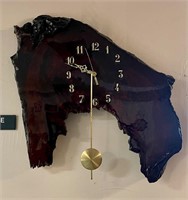 Lacquered Live Edge Wall Clock