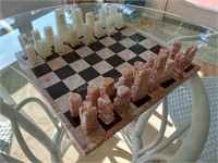 Hand Carved Pre-Columbian Style Marble Chess Set