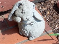 Outdoor Cement Bunny Rabbit Statue