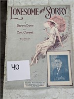 Vintage Lonesome & Sorry Music Book