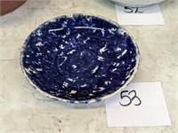 Blue & White Stoneware Plate