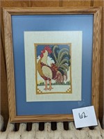 Rooster Embroidered Picture