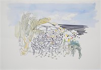 WU GUANZHONG, INK WITH WATERCOLOR ON PAPER