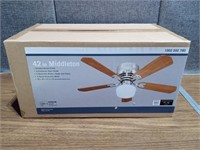 New in Box 42in Middleton Ceiling Fan w/ Light Kit