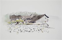 WU GUANZHONG, INK WITH WATERCOLOR ON PAPER