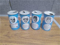 4 Vintage RC Cola Baseball Player Cans
