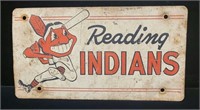 1950's-60's Reading Indians Baseball License Plate