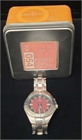 Fossil Blue AM-3532 Kaleido Dial Wrist Watch