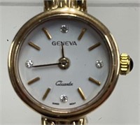14KT Yellow Gold Geneve Ladies Wrist Watch