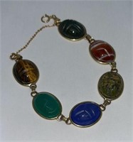 14kt gold scarab bracelet