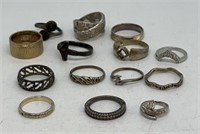 (14) Sterling Silver Rings