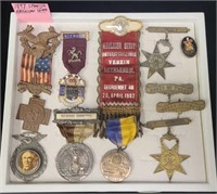 Old Medals, Ribbons and Fob