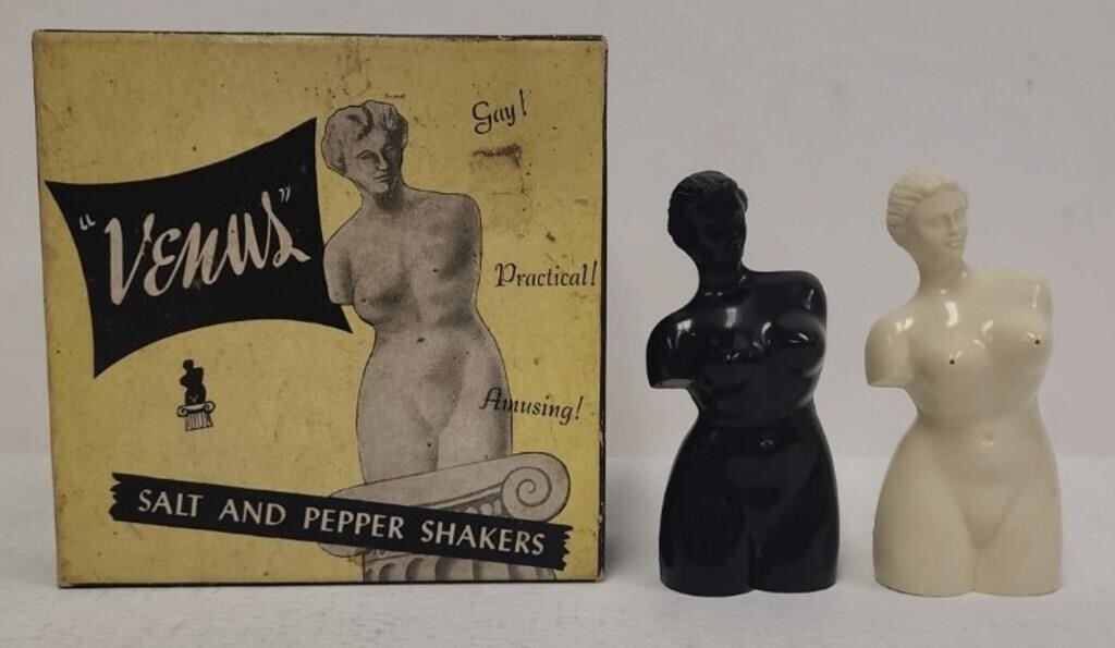 1948 Venus Salt and Pepper Shakers MIB