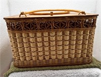 Vintage small picnic basket