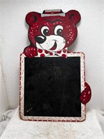 Vintage chalkboard bear