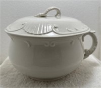 Vintage White Chamber pot w/ Lid