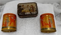 Set of three tea tins-great for beads/seeds