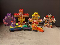 4 Lego Toys & Diecast Train w/ Cards