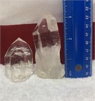 2 Quartz Crystals 2" & 3" tall